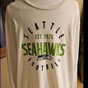 Majestic Mens Long Sleeve Cotton Tshirt Seattle Seahawks Football Sz 2XL IN160J